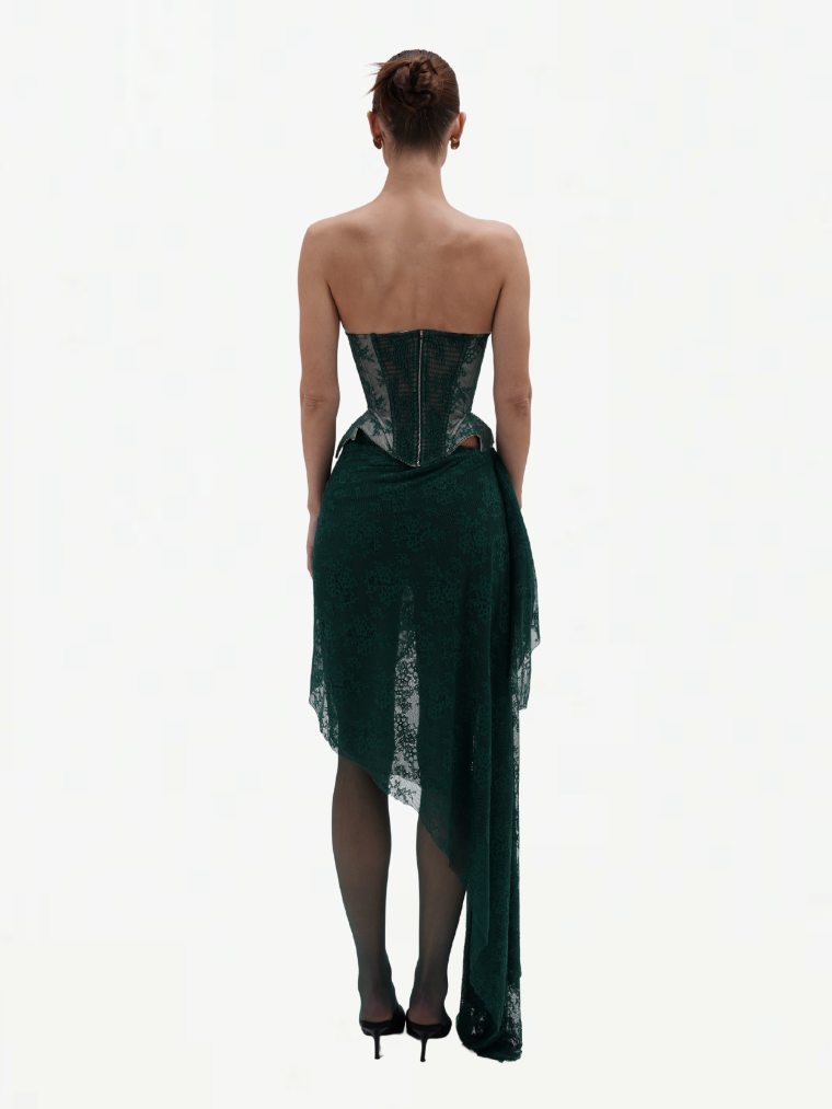 Fashion Stop Luxe Floral Lace Corset Top