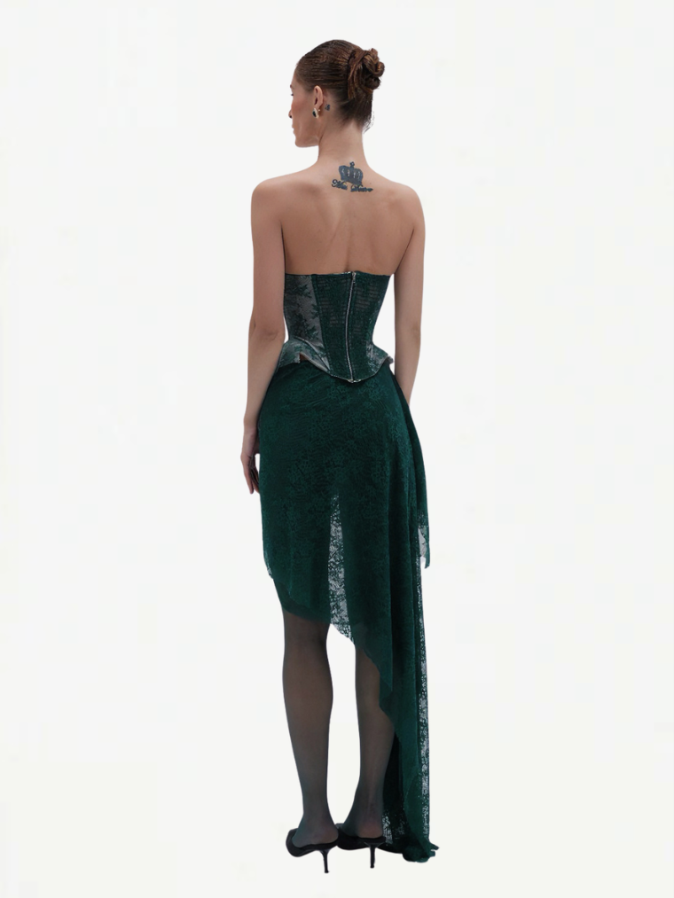 Fashion Stop Luxe Floral Lace Corset Top