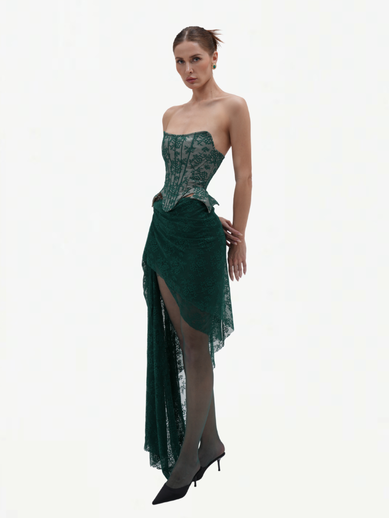 Fashion Stop Luxe Floral Lace Corset Top